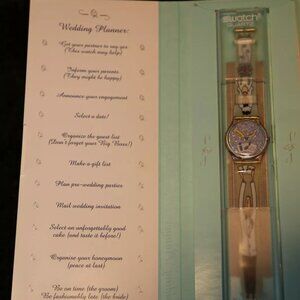 SWATCH Vintage 1995 White Wedding Planner SWISS GV110 NEW